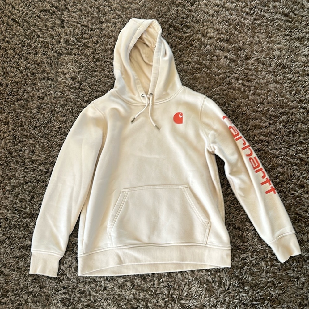 CARHARTT kids sweatshirt in a pale yellow color size Large 12-14